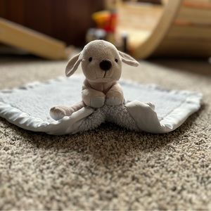 Like New - Barefoot Dreams CozyChic Barefoot Buddie - Blue/Puppy